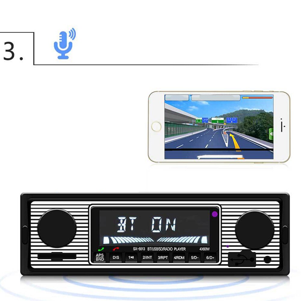 LCD Car MP3 Player USB 2.0 Radio Sound FM 12V Bluetooth Replacement Auto Stereo