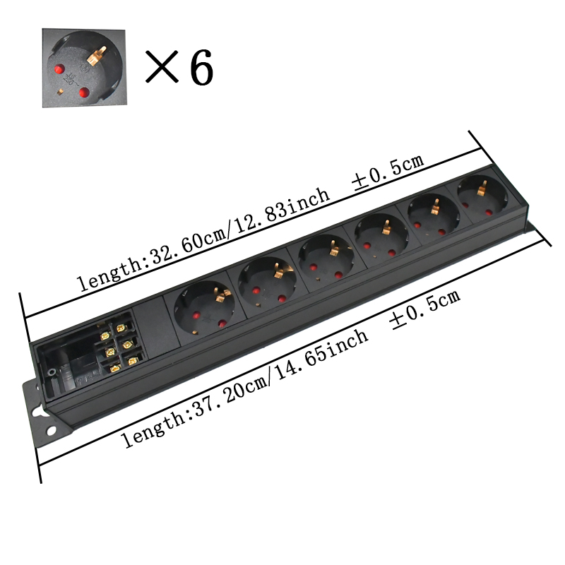 PDU power strip network cabinet rack wall desktop table bottom 1-9AC EU socket with junction box wireless socket: Type 17