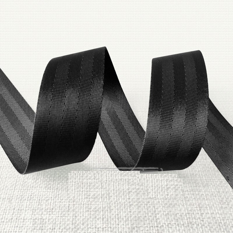 1m 20mm 38mm 50mm zwart nylon lint veiligheidsgordel computer jacquard lint stainband grosgrain lint zwart band: Zwart 38mm