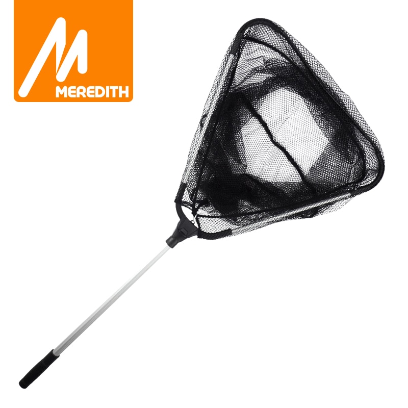 MEREDITH 90cm Klapp Fischernetz Versenkbare Teleskop Aluminium Legierung Pol Super Großen Klapp Kescher