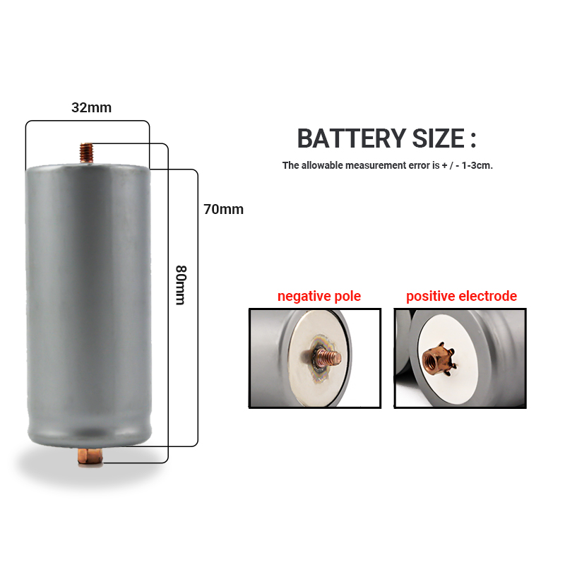 10pcs 32700 12800mAh 3.2V Lifepo4 Rechargeable Battery Lithium Iron Phosphate Power Battery with Screw