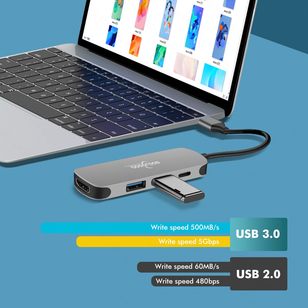Usb type c hub usb c til apple macbook ipad pro 11 air 4 huawei matebook pd oplader multi usb c adapter dock usb 3.0
