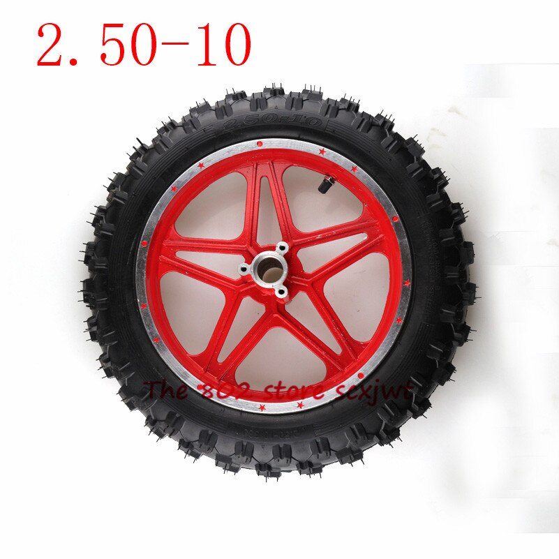 Rubber Motorcycle Tyre 2.50-10 Inner Tube Outer Trye,front and Rear Wheel ,wheel Hub