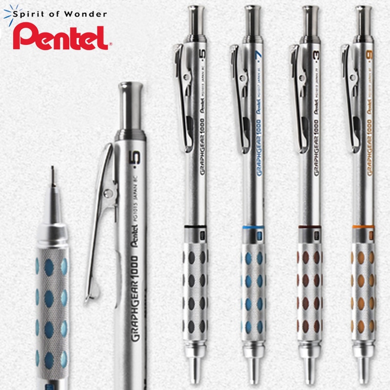 Una unidad, Pentel GraphGear 1000, barril de aluminio, lápiz mecánico de dibujo de , suministros para oficina y escuela