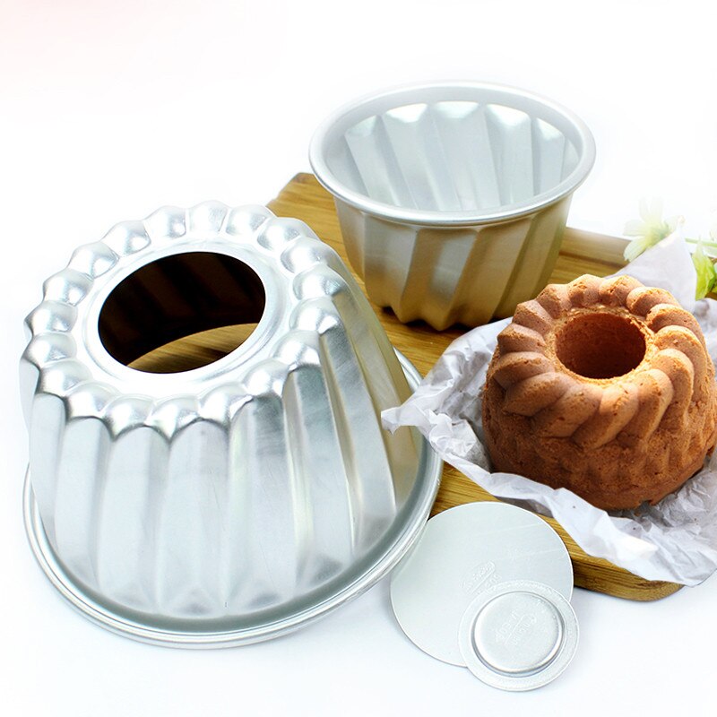 4pcs 4inch Dia 11cm Aluminum Alloy Mini Savarin Grandado 4pcs-4inch-dia-11cm-aluminum-alloy-mini-savarin-grandado