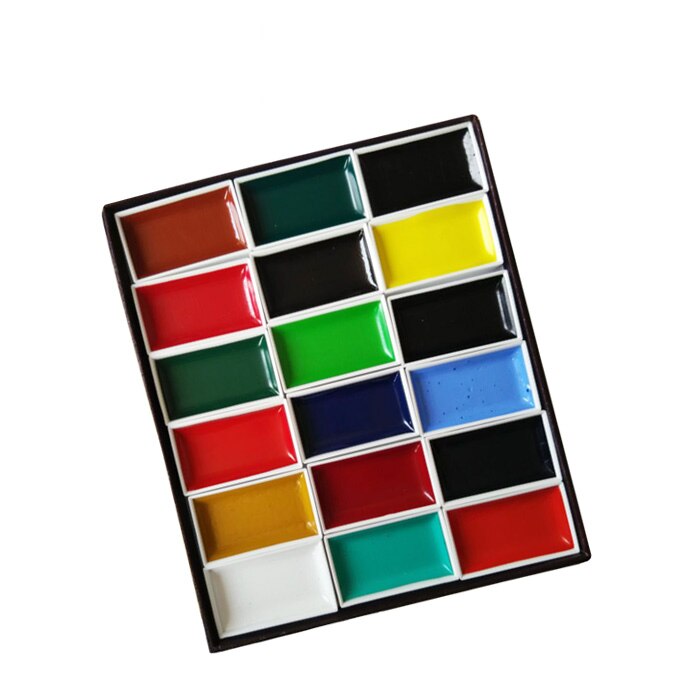 12/18/24Colors Solid Watercolor Paint Set Painting Art Supplies: 18 colors