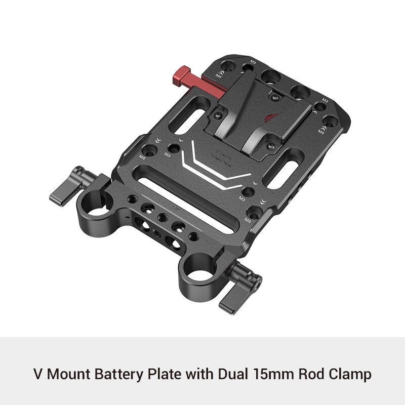 SMALLRIG V-Lock Mount Battery Plate with with 15mm Rod Clamp &amp; Adjustable Arm - 2991: with Rod Clamp