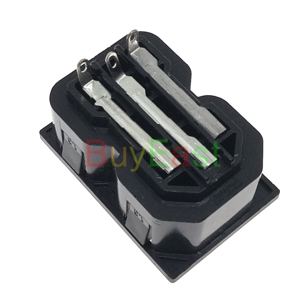 (Pack 3) IEC320 C13 Female 2-Way Panel Mount Power Inlet Socket AC250V 10A