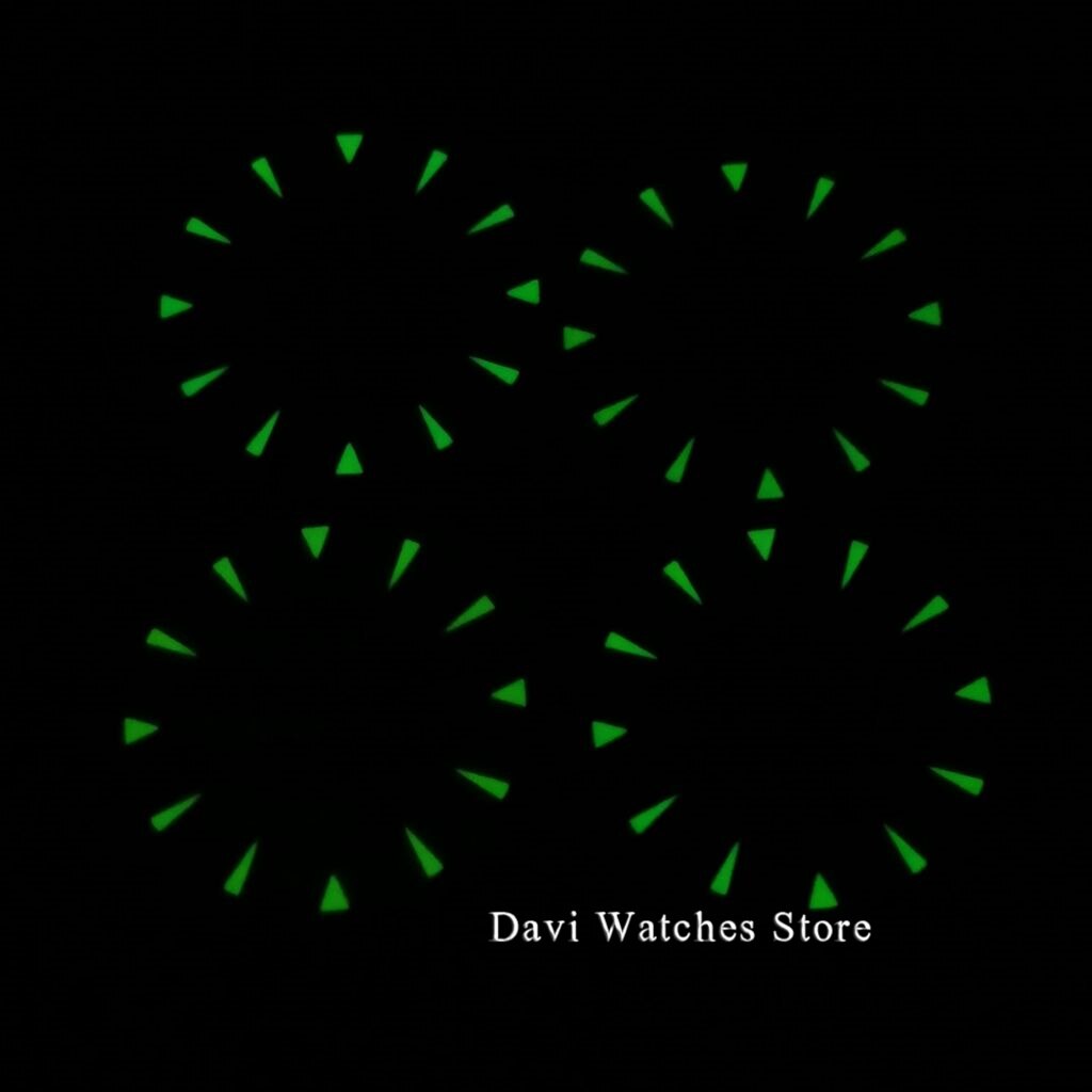 33.2Mm Bliger/Steriele Wijzerplaat Onderdelen Groen Lichtgevende Fit NH35 NH35A Automatische Beweging