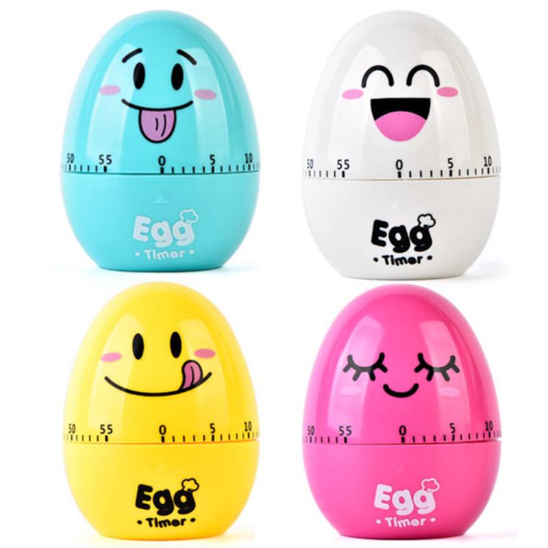 Fun Kitchen Egg Timer 60 Minutes Cartoon Cute Cooking Clock Alarm Clock Mechanical Home Decoration