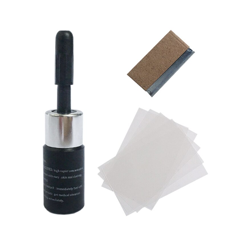 Herramienta de restauración de grietas para arañazos de cristal, Kit de resina para reparación de parabrisas de coche, bricolaje, herramientas para reparar ventanas y cristales, pegamento de curado: black