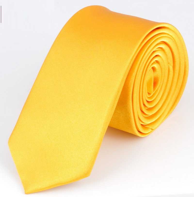 Corbata roja estrecha informal para hombre, corbata negra delgada para hombre, accesorios sencillos para , corbatas formales de C005, 5cm: c22 Golden Yellow