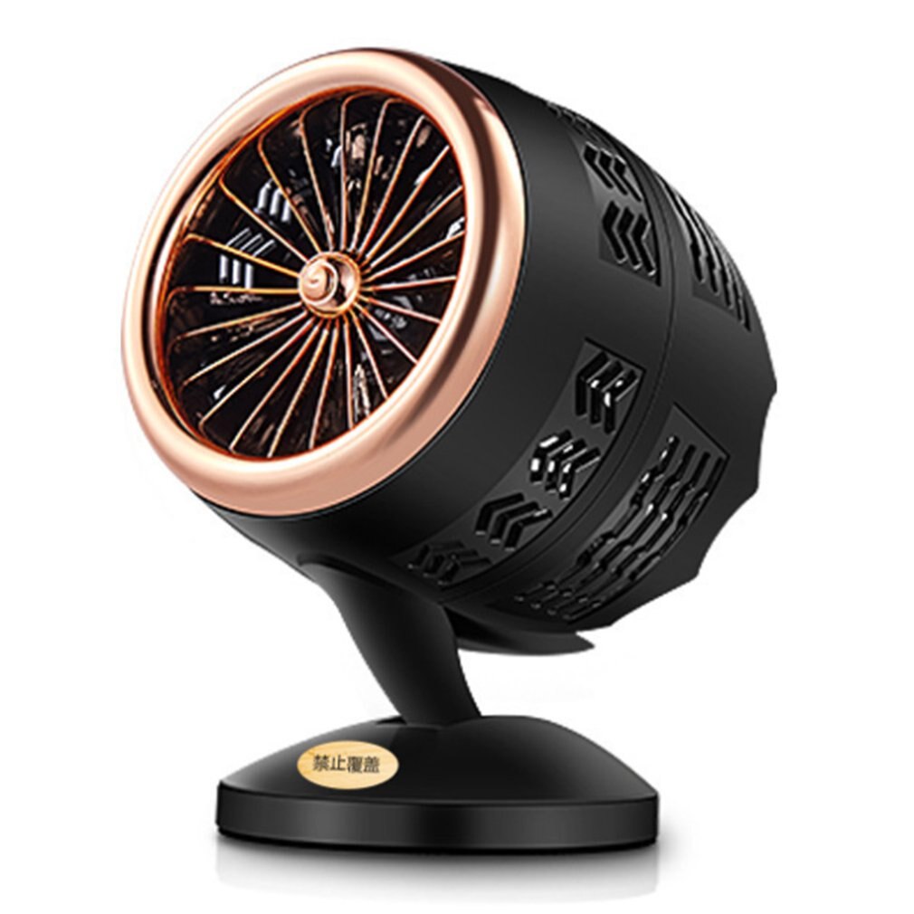 Mini Electric Air Heater Fan Blower Portable Personal Space Winter Warmer Machine Desktop Heating Stove Radiator: Black gold