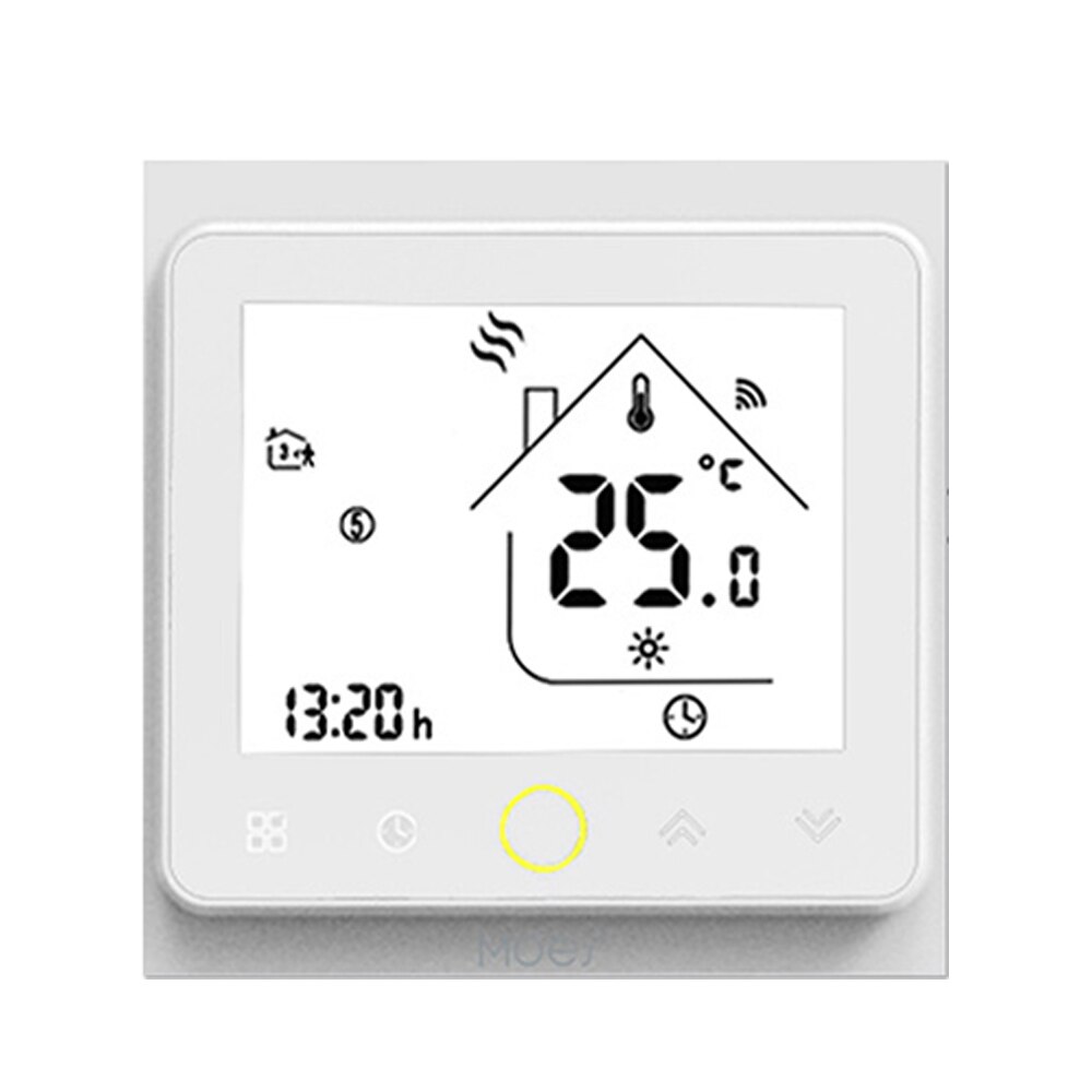 Intelligent termostat programmerbar temperaturregulator zigbee hub krævet smart life tuya app fjernbetjening kompatibel: Hvid / Vand gulvvarme