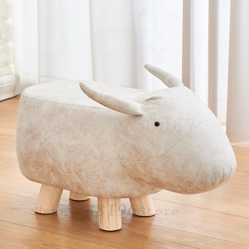 Massief Houten Kinderen Kruk Cartoon Dier Creatieve Kruk Olifant Sofa Bankje Voetenbankje Schoenen Bench: Model   8