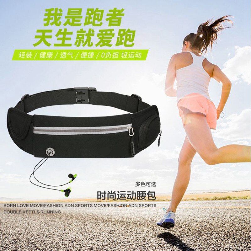 Udendørs løbende talje taske vandtæt mobiltelefon holder jogging bælte mave taske kvinder gym fitness taske dame sport tilbehør