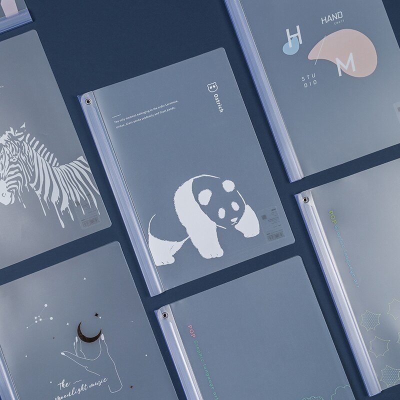 4Pcs/Lot A4 Student Paper Organizer PP Rotary Thickened File Folder Plastic Report Classeur School Stationery