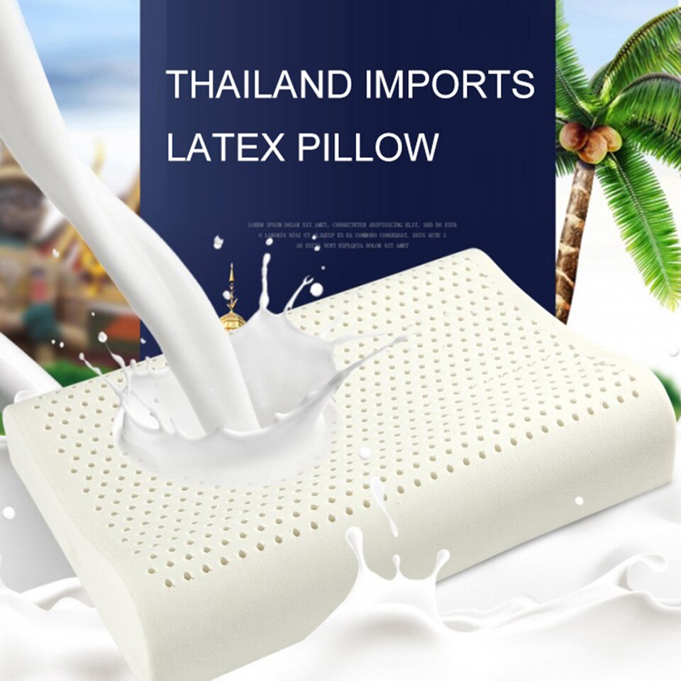 Natuurlijke Latex Kussen Corrigerende Nek Beschermen Bed Kussen Gezondheidszorg Orthopedische Thailand Latex Kussen Kinderen Volwassen Zachte Almohada