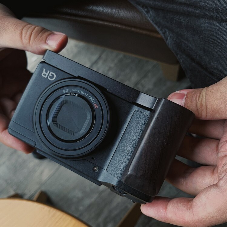 Holz Holz Hand Griff schnell Freisetzung L Platte Halterung Für Ricoh GR2 GRII Ricoh GR 2: African schwarz