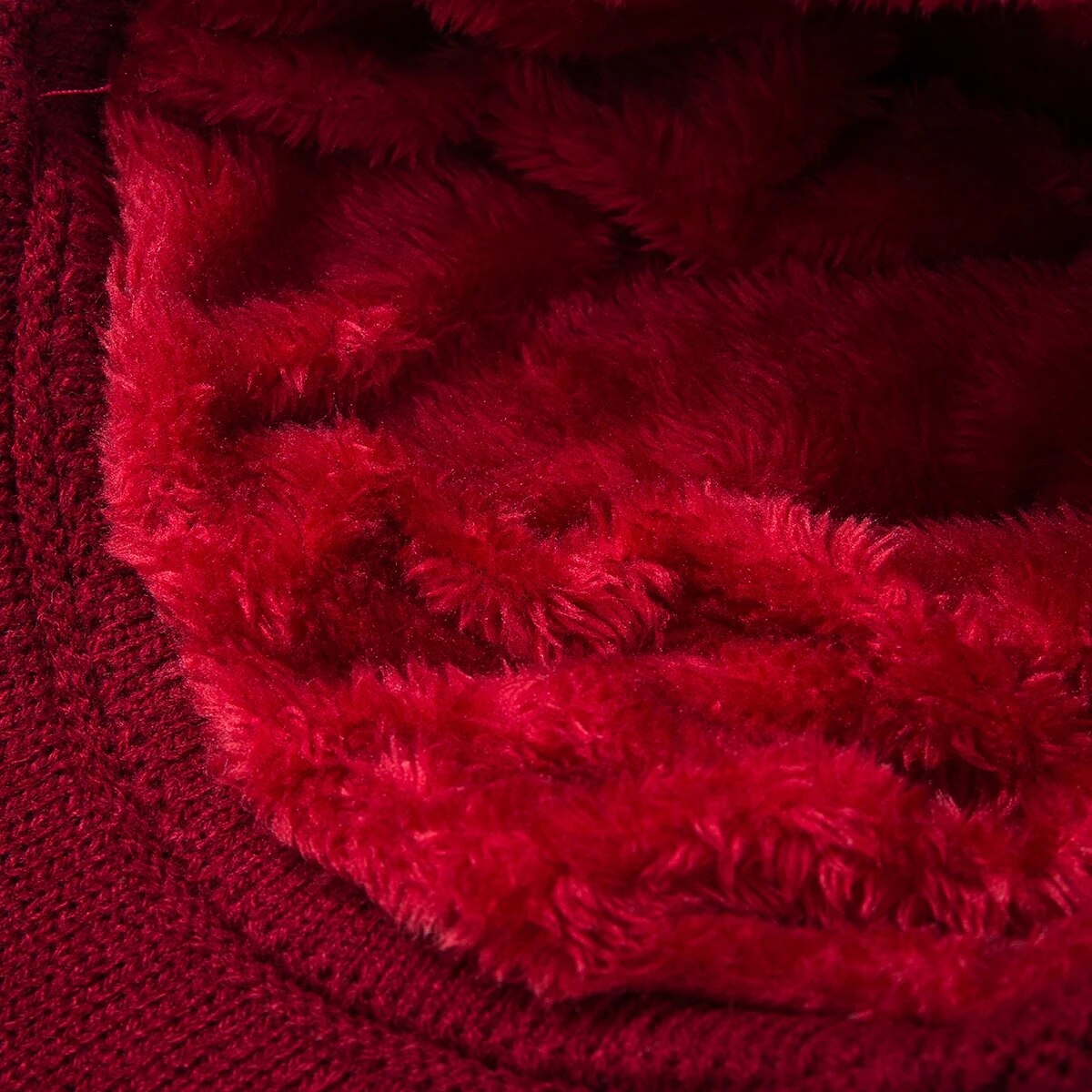 Men Unisex Sports Winter Warm Hat Knit Visor Beanie Fleece Lined Billed Beanie with Brim Cap