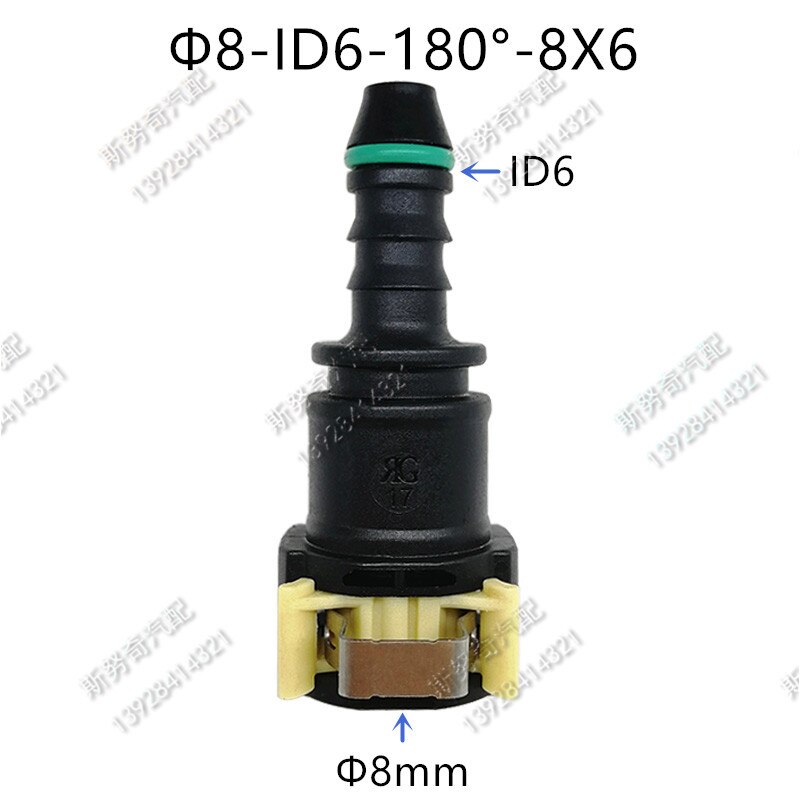 Línea de combustible D8 ID6, conector hembra rápido, filtro de gasolina, filtro de combustible para Peugeot y Citroen, 10 Uds. Por lote: A