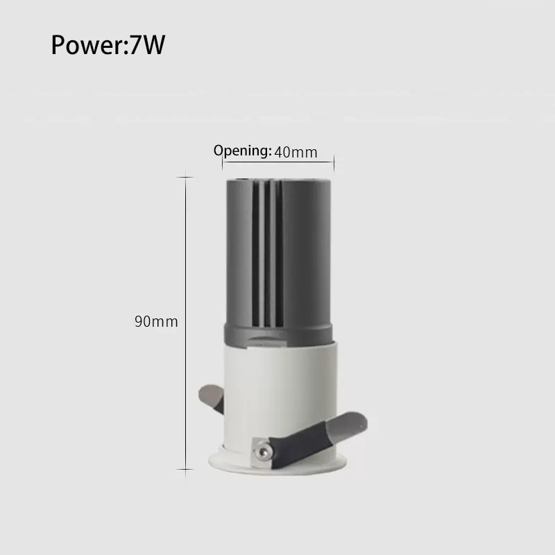 Led Mini spotlights COB Spot Lights Adjustable Angle Foco 15 Degrees Small Ceiling Lamp Recessed Round Opening 30mm Anti Glare: M / Orange