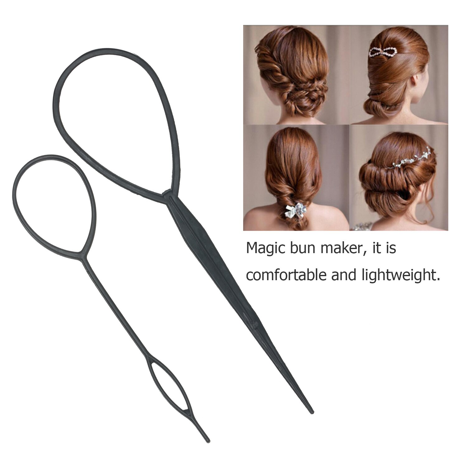 Hårstyling tilbehør kit hår twist styling clip stick pin bolle flet maker gør det selv udefineret hår fletninger værktøj петля для волос