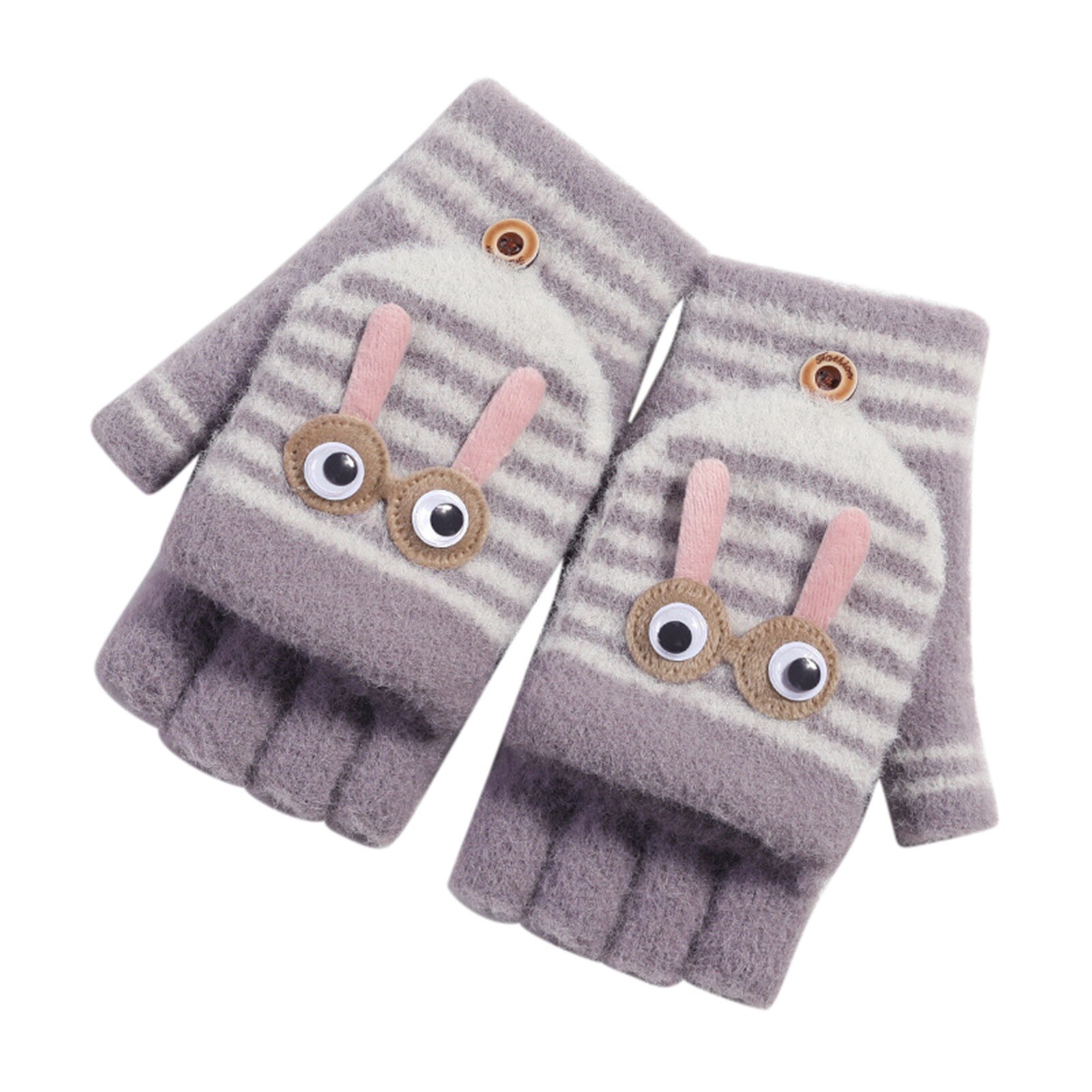 #30 freundlicher Nette Handschuhe Weiche Cabrio kippen oben Handschuhe freundlicher Baby Winter warm stricken Halbhand Fäustling Gants Hiver Gießen enfants: C