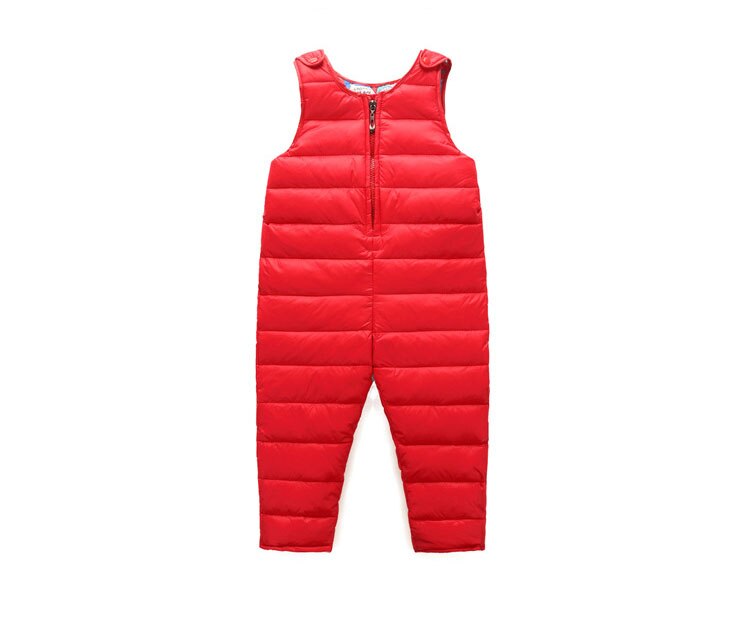 Boys Down Overalls Children Clothing Baby Outside Jumpsuit Winter Girls Mickey Romper Overalls Kids Thick Warm Windproof Clothes: Red / 12M