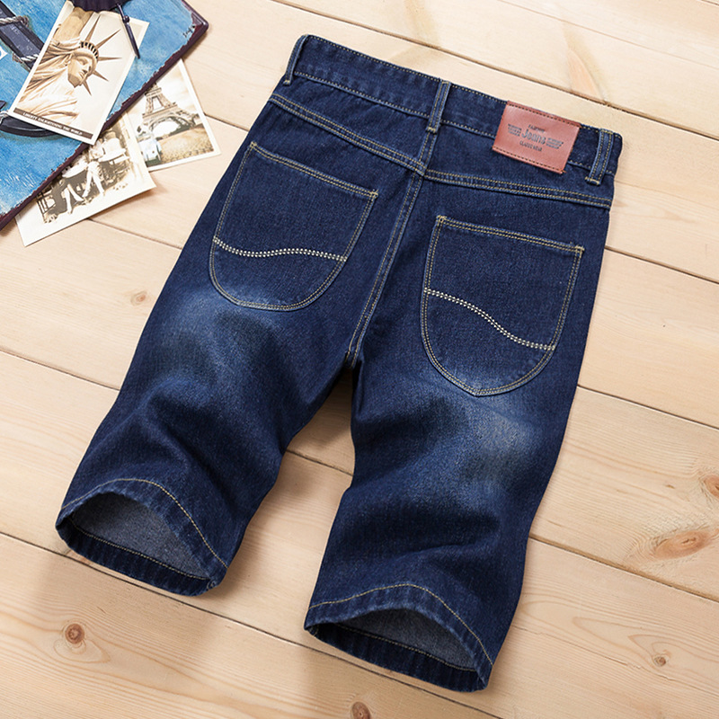 Sommer denim shorts mandlige jeans mænd jeans shorts herre boardshorts plus størrelse afslappede lige bukser i bomuld