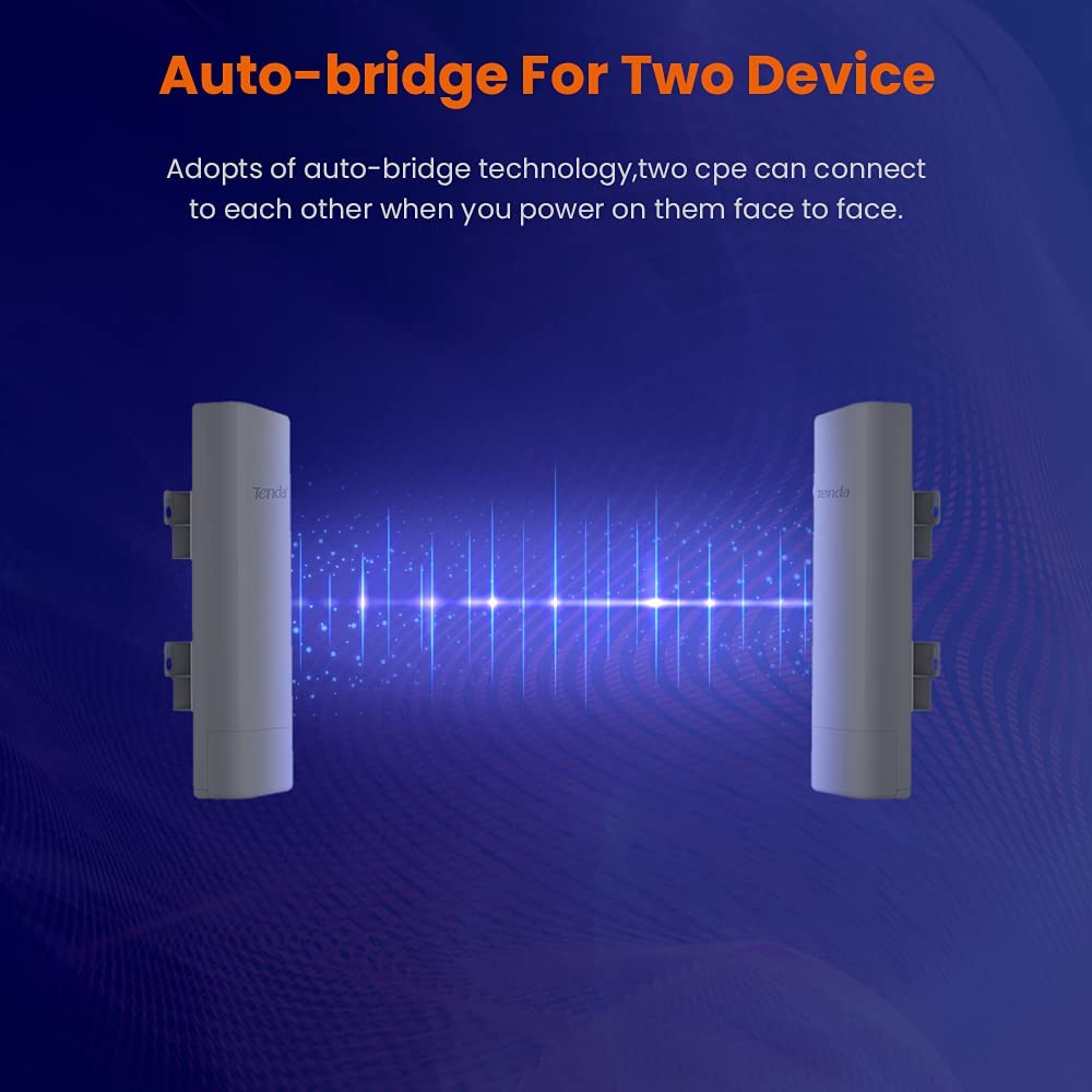 Tenda O3 5KM 2.4GHz 150Mbps Outdoor CPE Wireless WiFi Repeater Extender Router AP Access Point Wi-Fi Bridge with POE Adapter