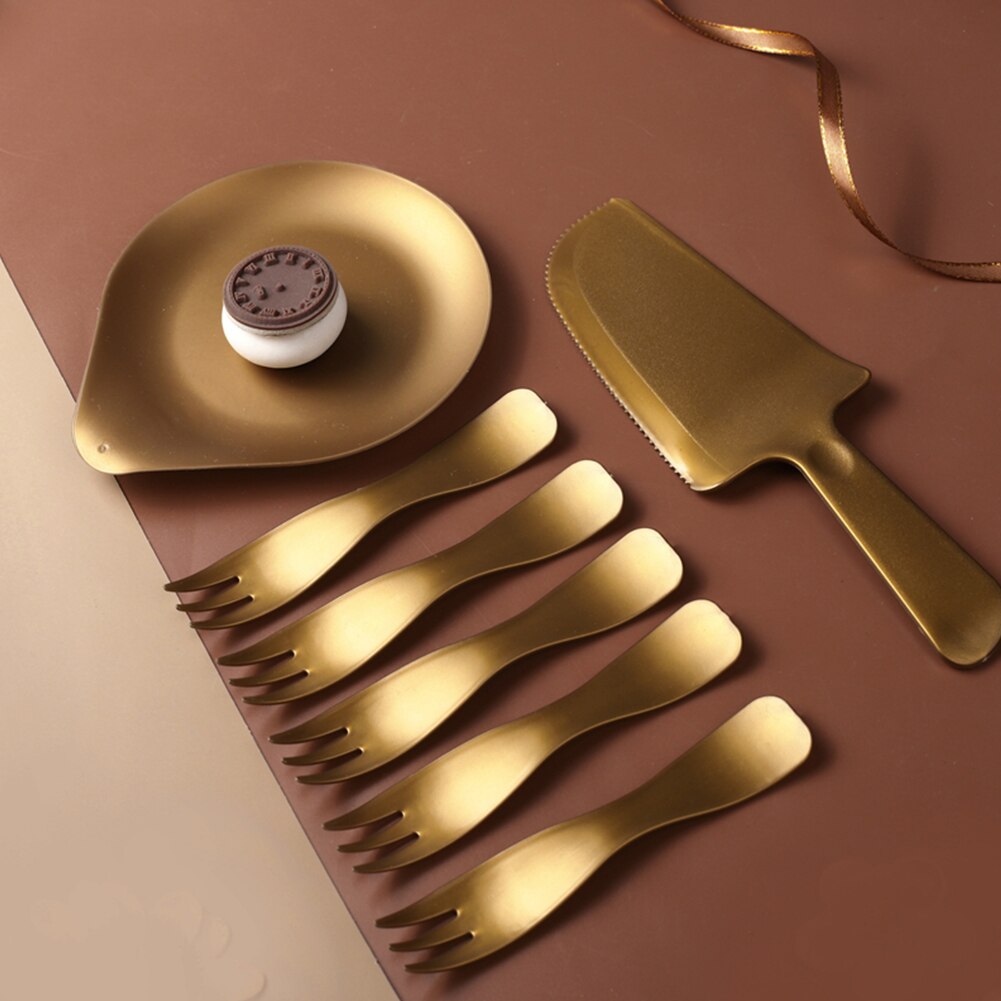 5 sets wegwerpservies voor bruiloften, verjaardagen, stevig, milieuvriendelijk, festival, vorksnijder, feestbord: Goud