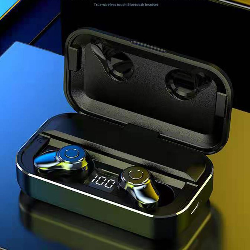 A6 Tws Bluetooth Oortelefoon Draadloze Oortelefoon Druk Controle Metalen Materiaal Sport Bass Oordopjes Bluetooth Headset Met Microfoon