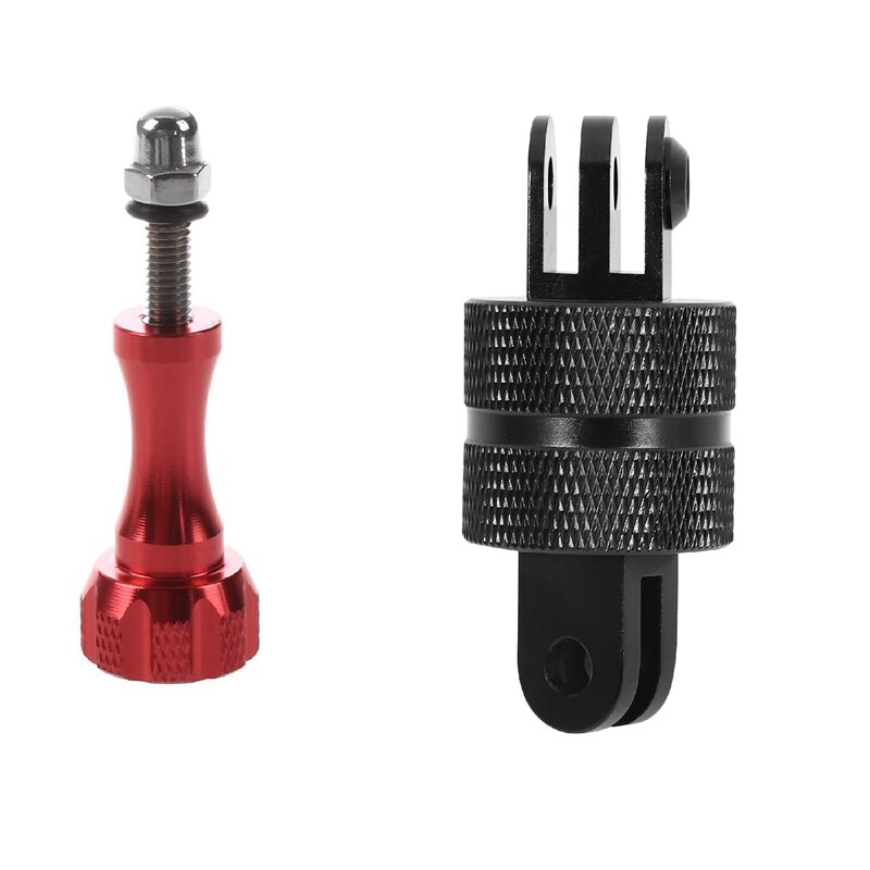 3x zubehörteile mit drehknopf-rändelschraube aus aluminiumlegierung und 360 ° drehbarem schwenkarm-montageadapter