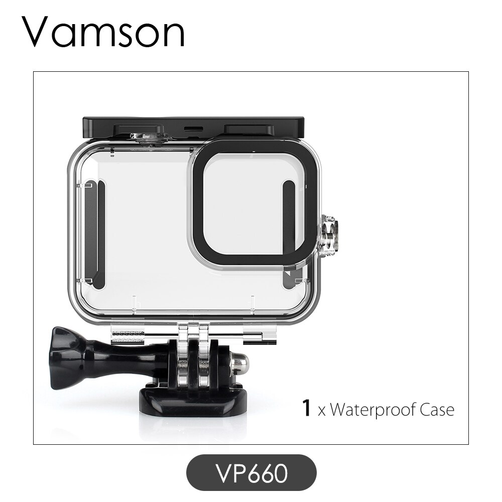 Protective Silicone Case for GoPro Hero 9 Black Tempered Glass Screen Protector for Go Pro 9 Waterproof Housing Accessory: VP660