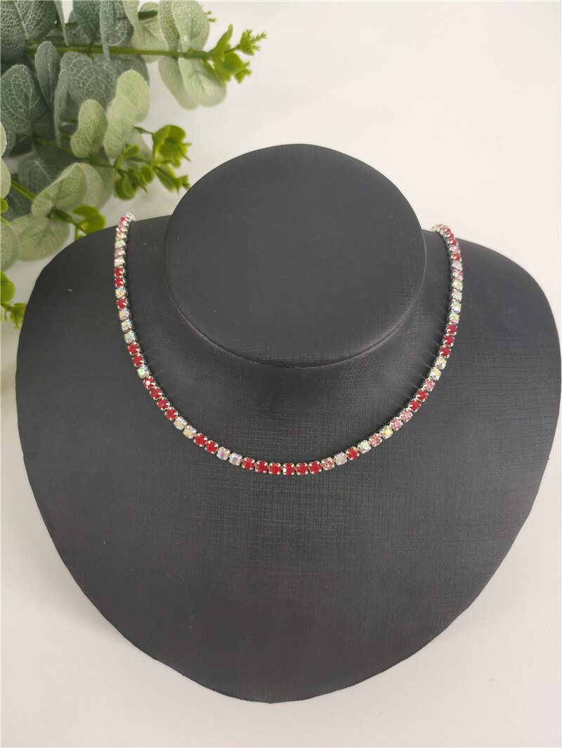 Bunte CZ Choker Halskette Zirkonia Geometrische Vintage Hip Hop Collier Femme Partei Schmuck Besten Freunde: 11