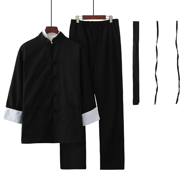 Chinesische Traditionelle Kleidung Für Männer Langarm Seetang-anzug Kung Fu Anzug Tai Chi Bruce Lee Kleidung FlüGel Chun Wu shu setzt SL3009