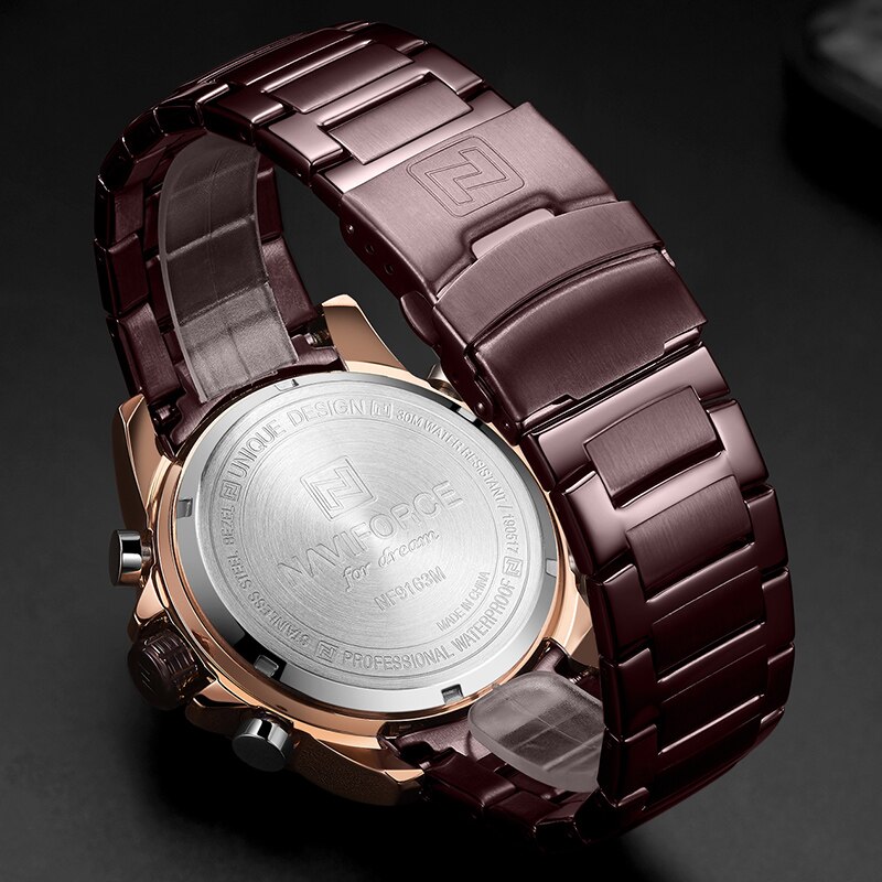 Relojes de hombre NAVIFORCE de la mejor , reloj deportivo a la para hombre, reloj de pulsera de cuarzo resistente al agua de lujo, reloj con fecha para hombre, reloj Masculino