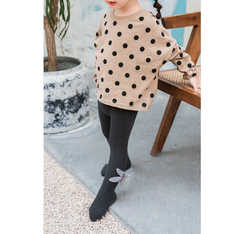 UK Dzieci dziewczynek bawełniane rajstopy śliczne księżniczka łuk jednolity kolor rajstopy maluch dziecko pończochy spodnie wyroby pończosznicze