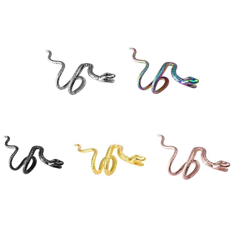 Alloy Snake Ear Clip Without Piercing Punk Non Pierced Clip Earrings Ear Cuffs for Women Men Multicolor Trendy Jewelry