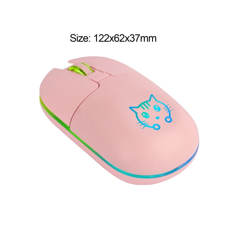 Draagbare Draadloze Muis Oplaadbare 1600Dpi Roze Draadloze Muis Voor N0PB