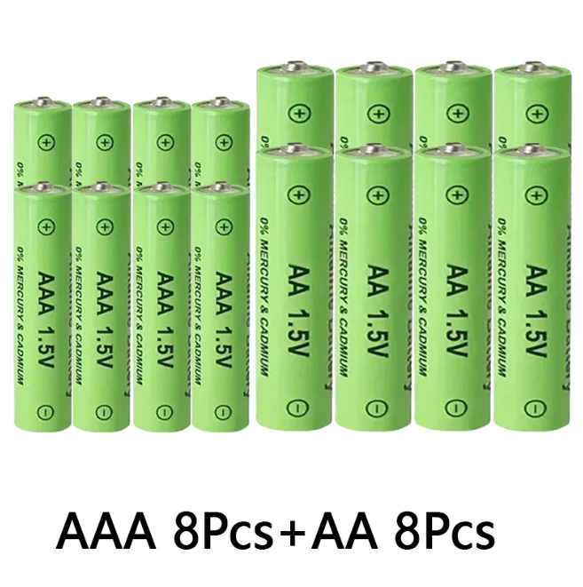 1.5V AA+AAA Ni Mh Rechargeable Battery, AAA Alkaline 3800-3000Mah,For Flashlights, Toys, Clocks, MP3, Nickel Hydrogen Batteries: GRAY