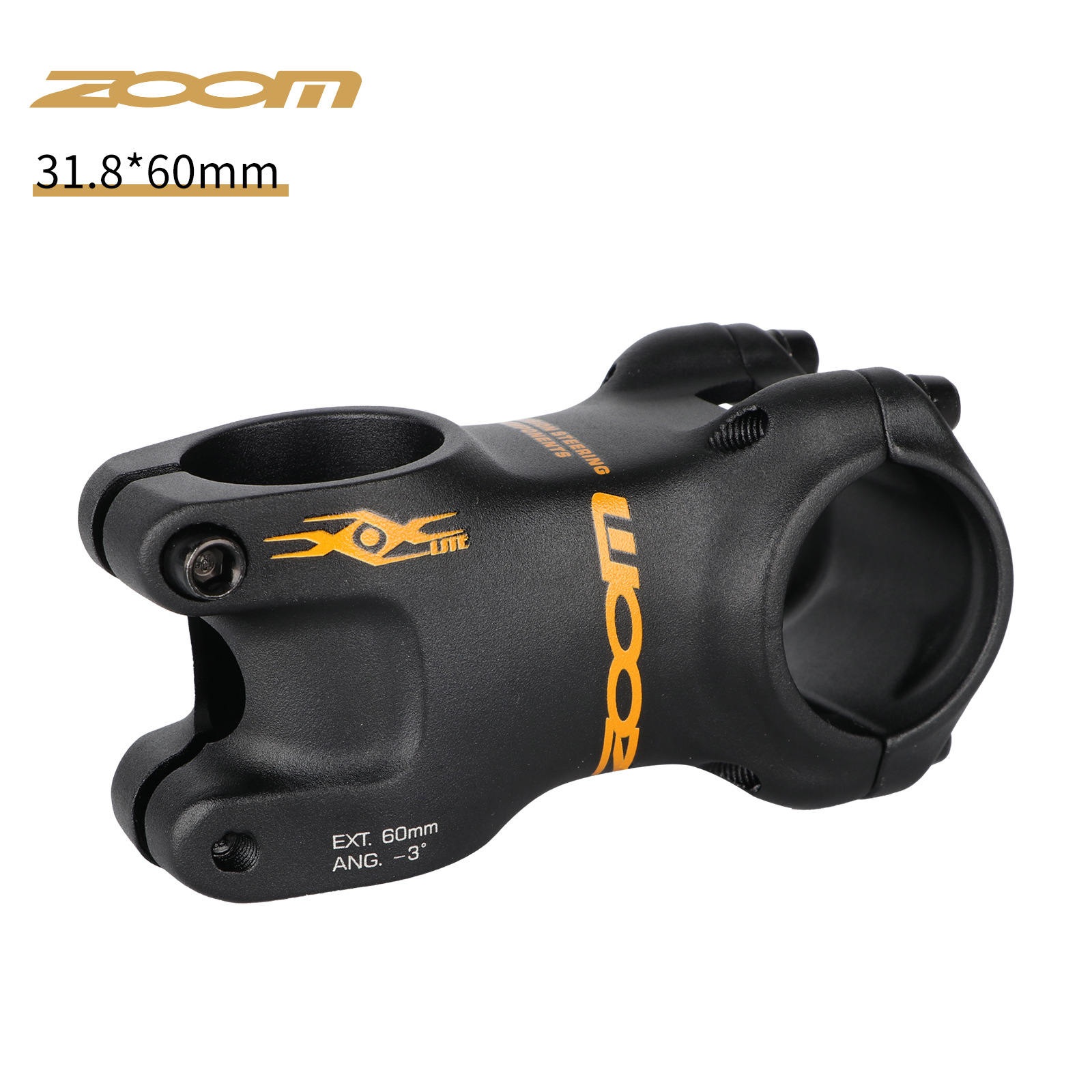 Zoom 31.8mm Bike Stem Ultralight Aluminum + - 3 Degrees Mountain Road Bike Bicycle MTB 40 50 60MM: Light Grey