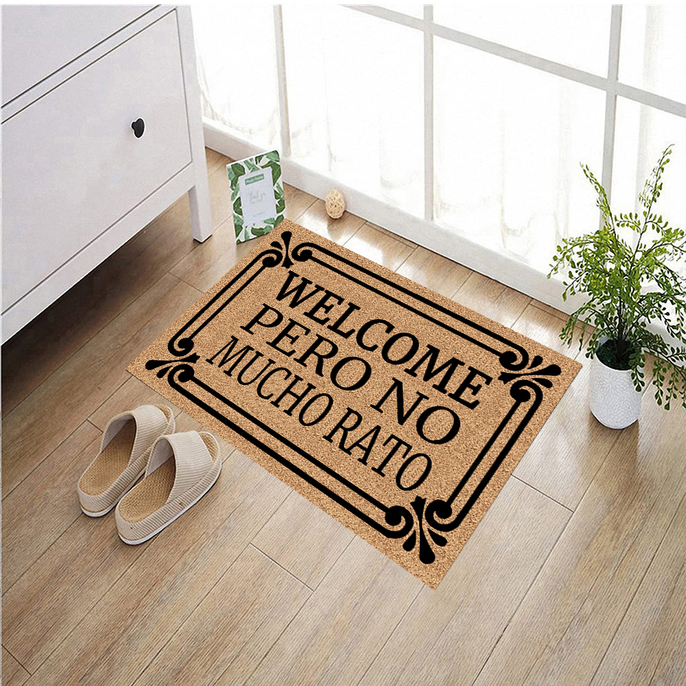 Non-Slip Rubber Doormat, Welcome Pero No Mucho, Rato Door Mats, Funny Entryway Rug, Home Porch, Dust, Cute Foot Mat, Home Decor