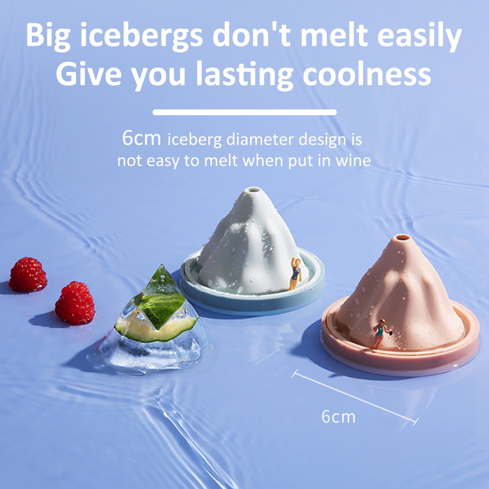 Moule à glaçons en Silicone en forme de montagne, en forme de neige, pour chocolat, glace, cuisson 3D, outil de cuisine pour Cocktail, Pudding, bonbons