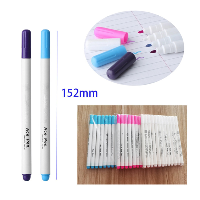 Disappearing Erasable Ink Fabric Marker Pen Water Erasable Pen&Sewing Measuring Gauge for Quilting Dressmaking Sewing Tool