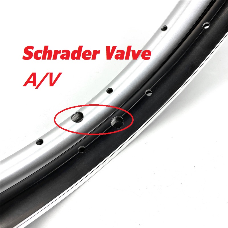 Cerchi per bici pieghevoli 20 pollici 406 in lega di alluminio con doppia parete valvola Schrader 20H 24H 28H 32H 36H Cerchi freno a discoteca/V