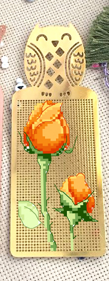 Neue DIY Handwerk Stich Kreuz Stich Lesezeichen Metall Silber Goldene Hand Stickerei Handwerk Gezählt Kreuz-Stitching Kit: CJBK36