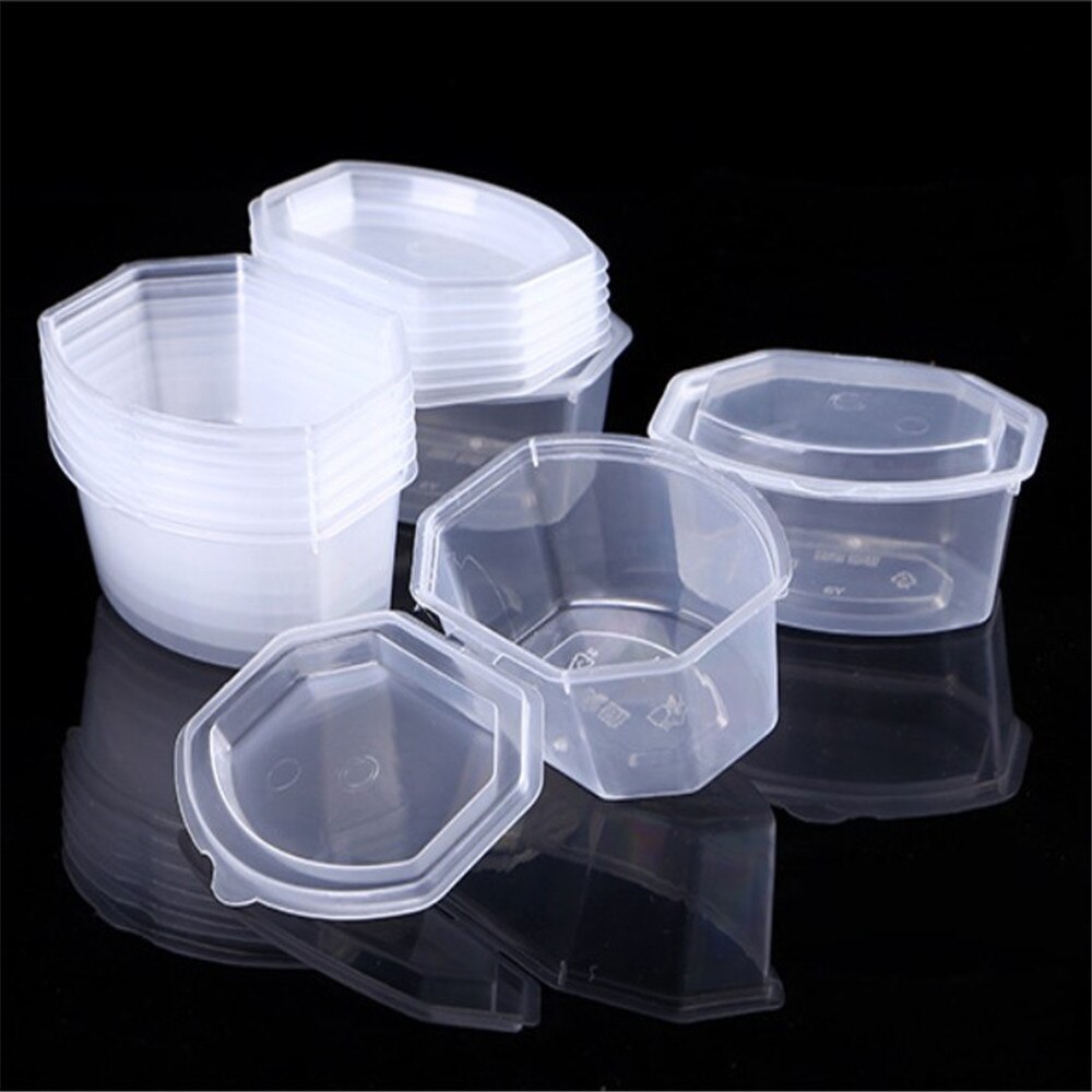 10pcs Disposable Clear Plastic Sauce Chutney Cups Food Container ...