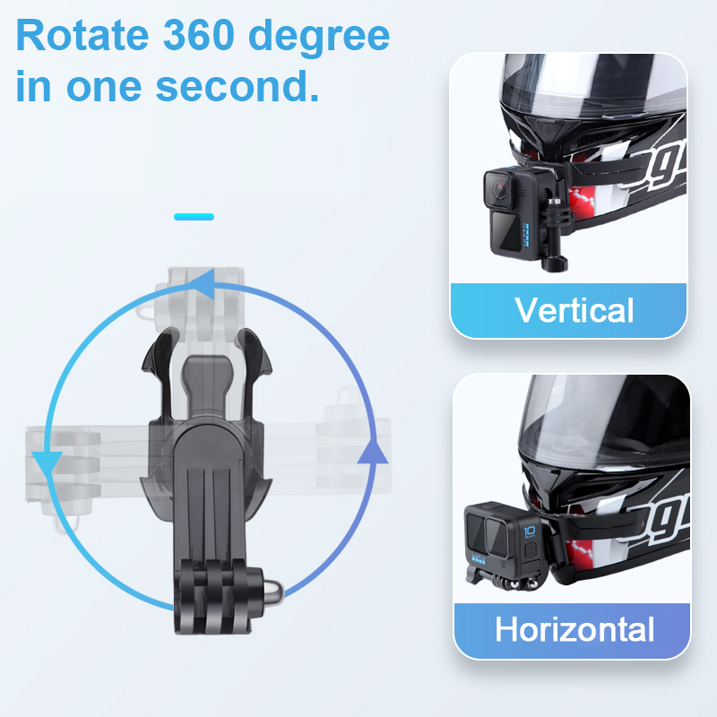 Hebilla de gancho en J giratoria 360, adaptador de liberación rápida, montaje de Base para GoPro Hero 12 11 10 9 Yi DJI, accesorios de Cámara de Acción